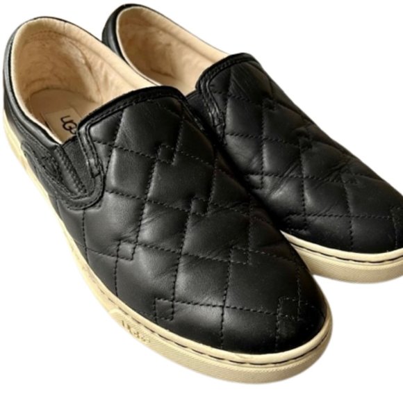 UGG Fierce Deco Quilted Slip On Sneaker - Black - 9.5 - Picture 1 of 13